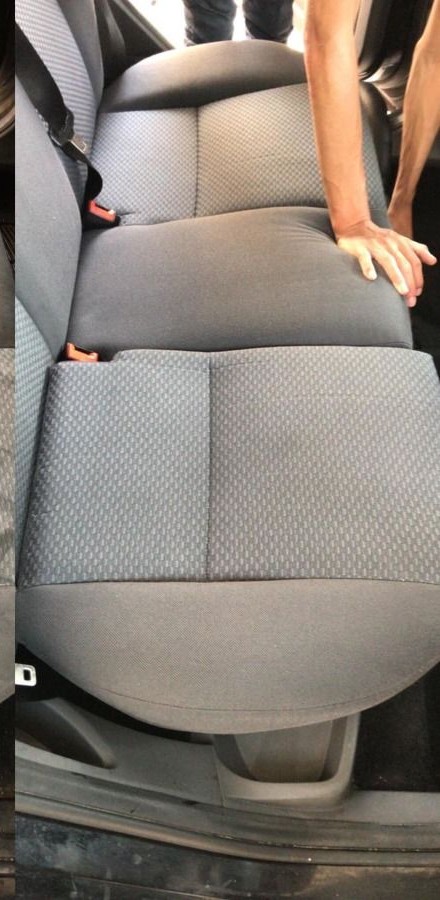 Fabric seat after treatment
